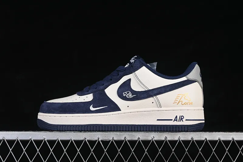 All categories Nk Air Force 1 Air Force series Nk Air Force 1 Low Air Force low-top Nike Air Force 1'07 Low Year of the Horse limited edition Navy blue Prancing Horse Air Force 1 low-top casual sneakers XD0028-013